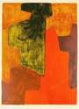 Serge Poliakoff: Composition Orange Et Verte - Signed Print