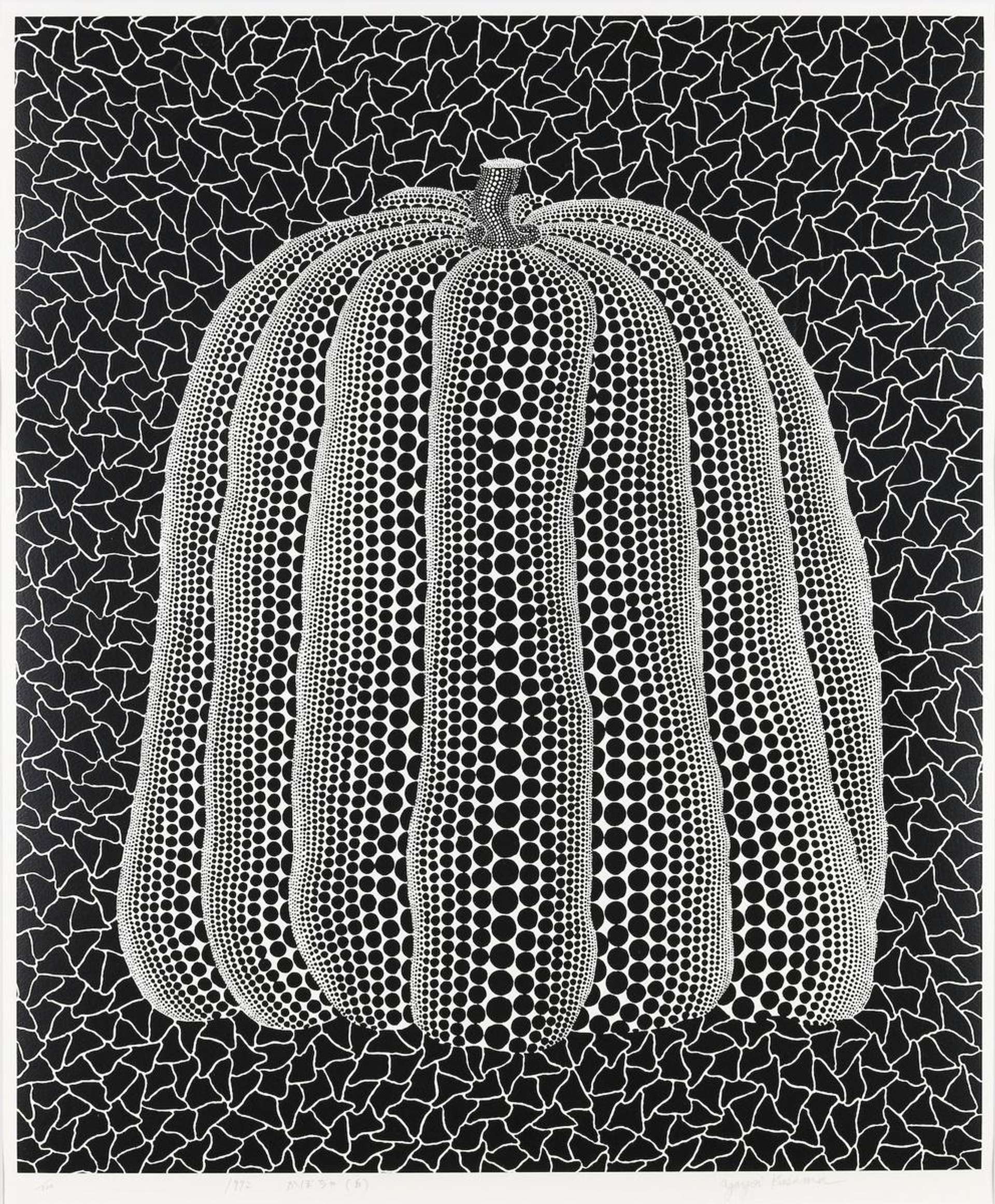 Yayoi Kusama: Pumpkin (white T) - Signed Print