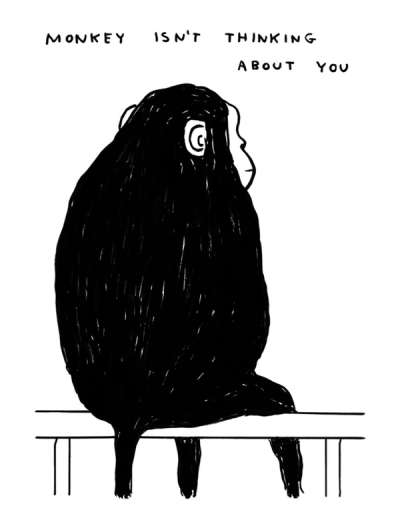 Monkey Isn't Thinking About You - Unsigned Print by David Shrigley 2022 - MyArtBroker