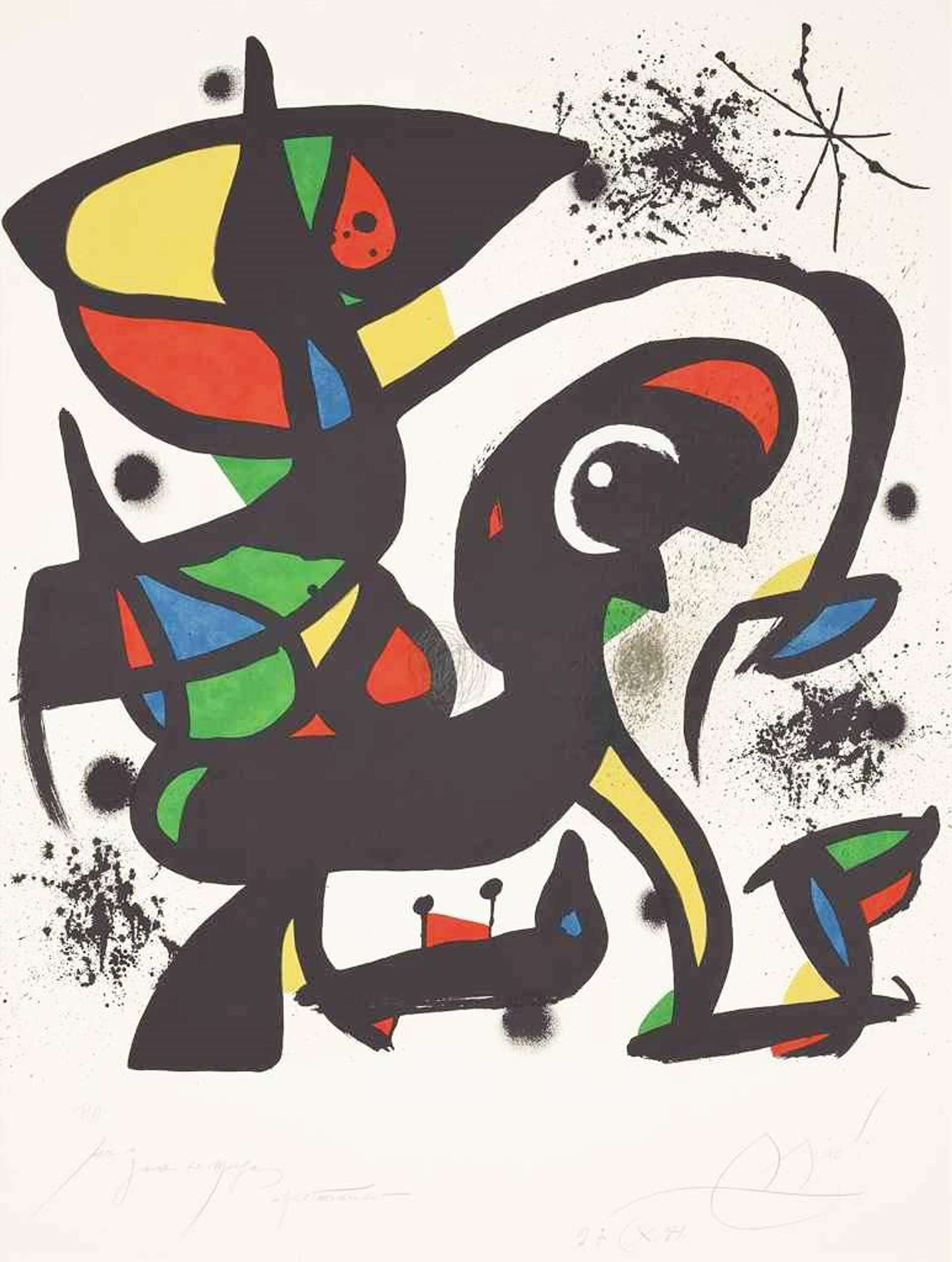 Colpir Sense Nafrar IV - Signed Print by Joan Miró 1981 - MyArtBroker