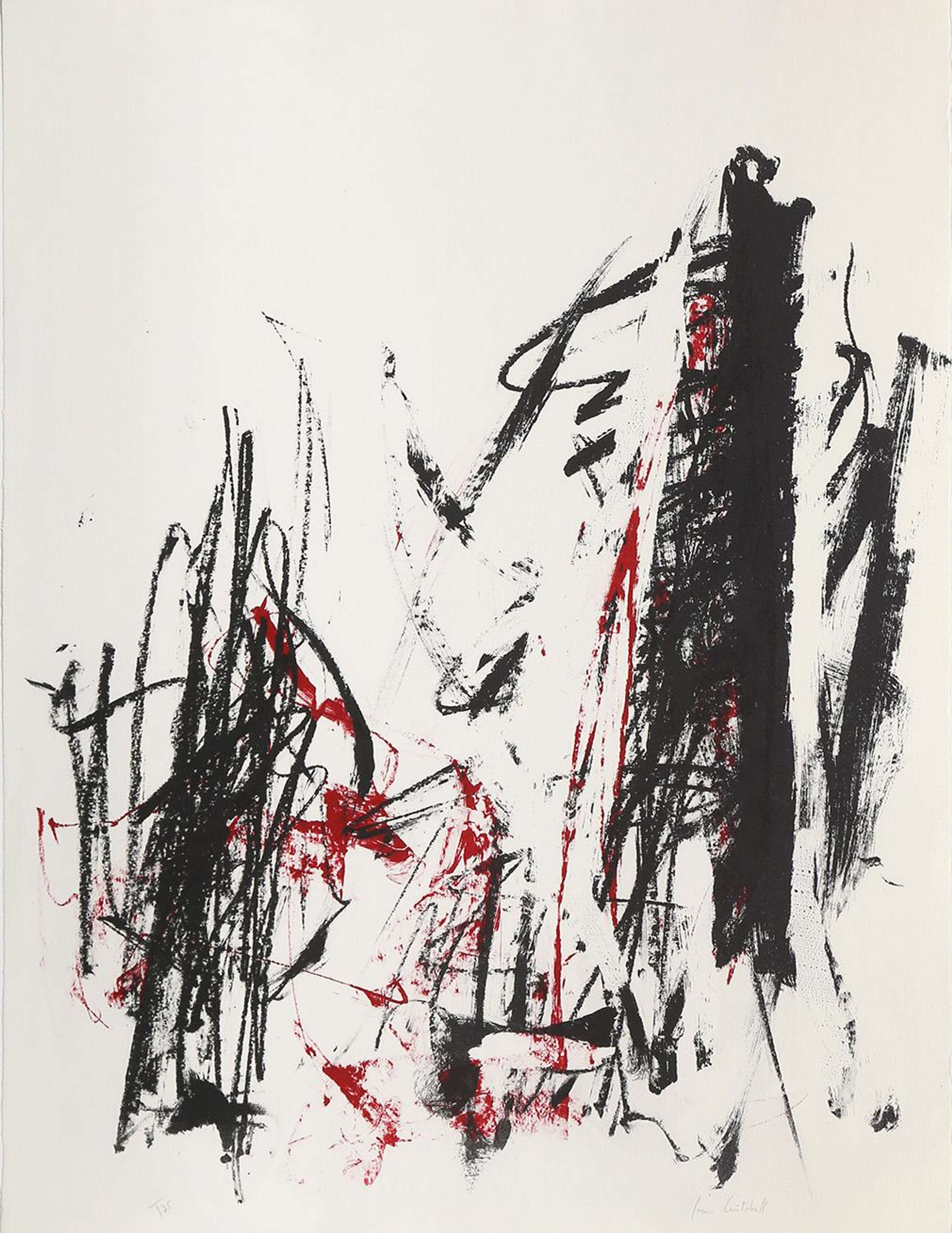 Arbres (black and red) - Signed Print by Joan Mitchell 1992 - MyArtBroker