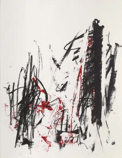 Arbres (black and red) - Signed Print by Joan Mitchell 1992 - MyArtBroker