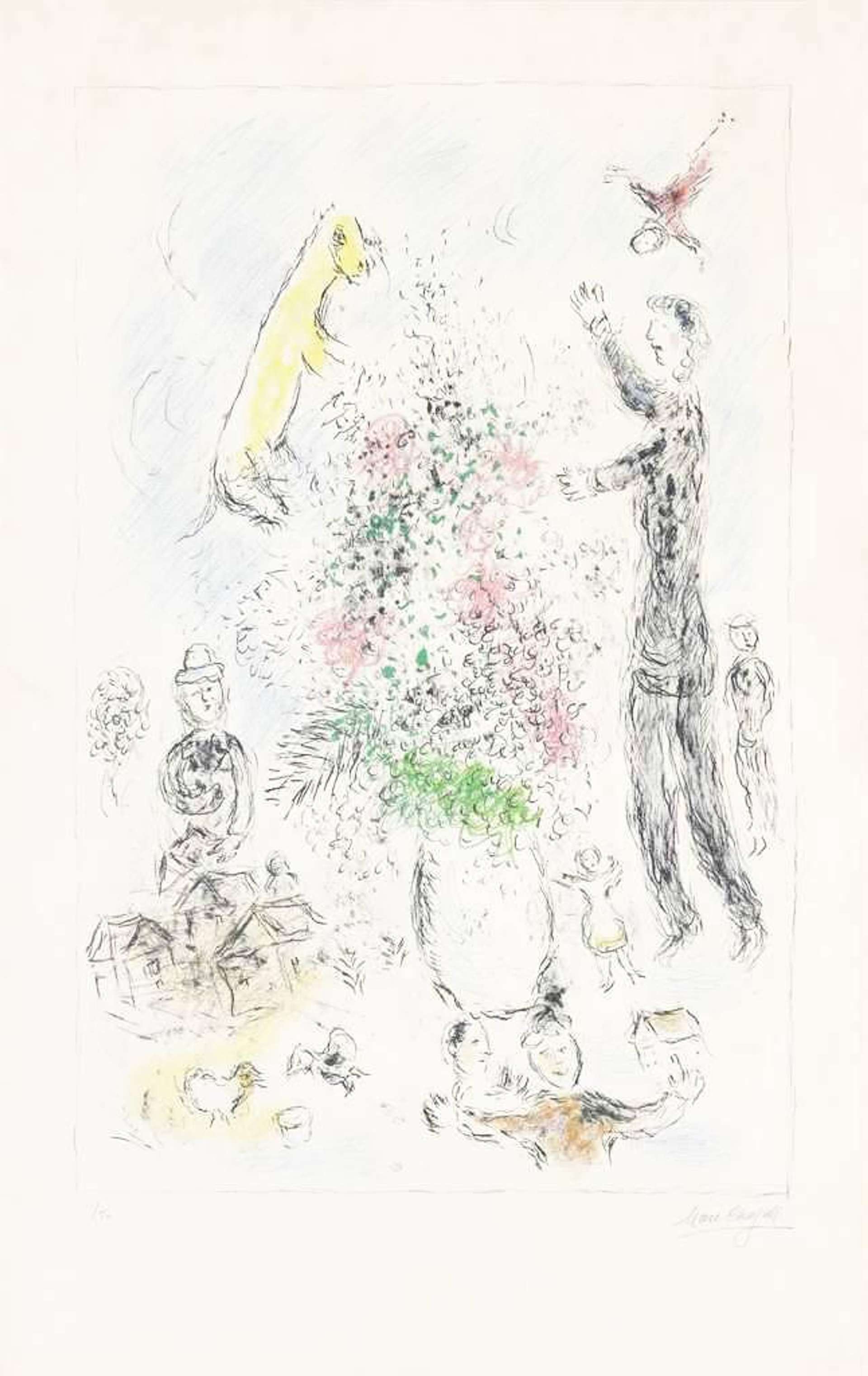 Les Lilas - Signed Print by Marc Chagall 1980 - MyArtBroker