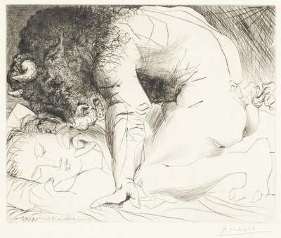 Minotaure Caressant Une Dormeuse - Signed Print by Pablo Picasso 1933 - MyArtBroker