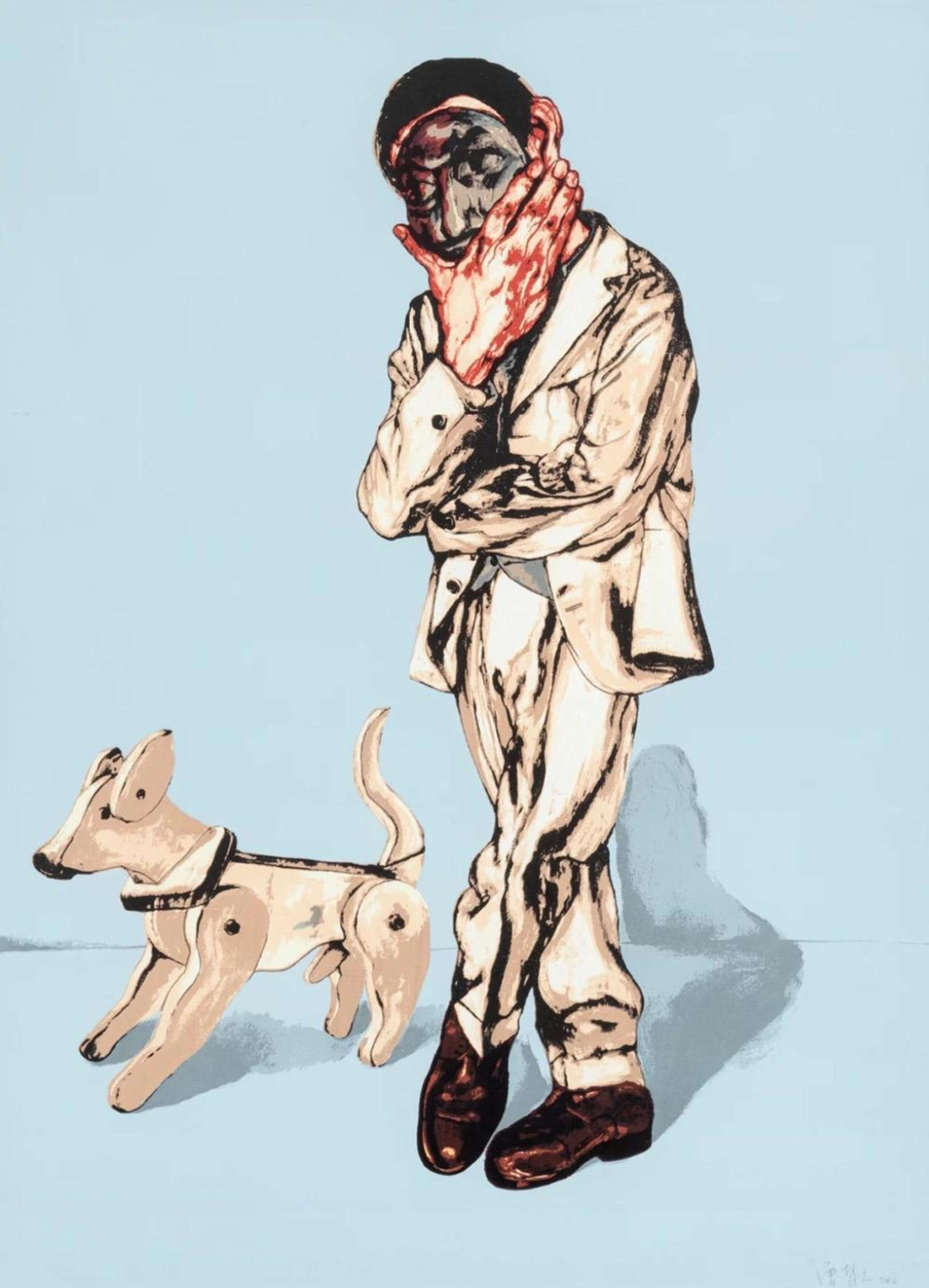 Man And Dog - Signed Print by Zeng Fanzhi 2006 - MyArtBroker