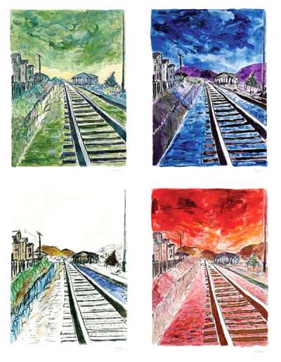 Train Tracks (2012 Portfolio) - Signed Print by Bob Dylan 2012 - MyArtBroker