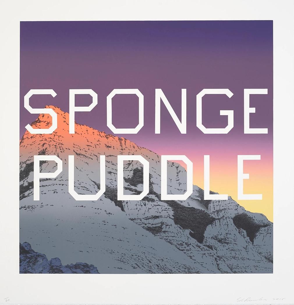 Ed Ruscha Sponge Puddle (Signed Print) 2015 | For Sale