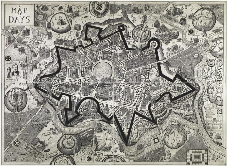 Grayson Perry Map Of Days Map Of Days Signed Print By Grayson Perry | Myartbroker