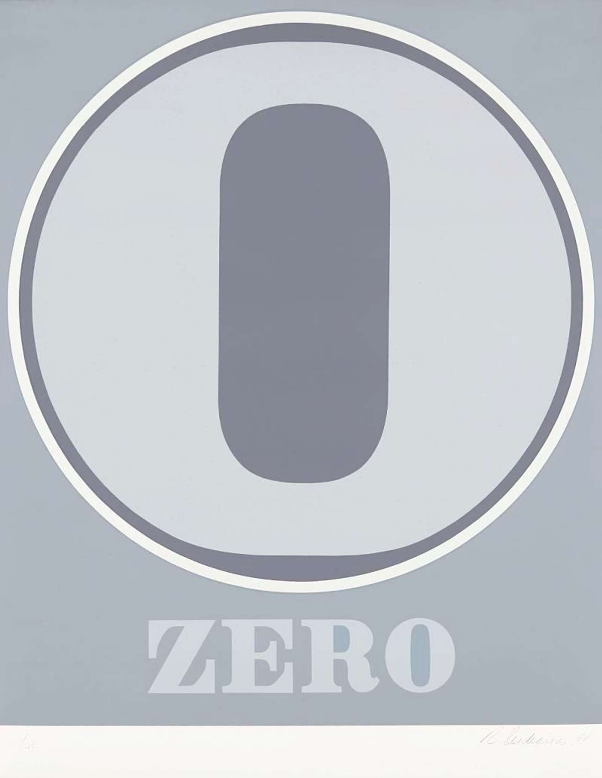 Zero - Signed Print by Robert Indiana 1968 - MyArtBroker