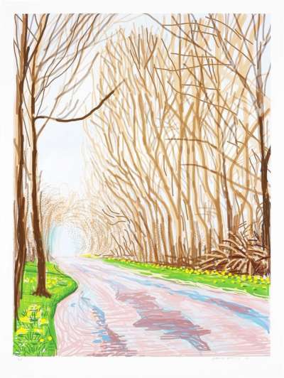 David Hockney: The Arrival Of Spring In Woldgate East Yorkshire, 1st April 2011 - Signed Print