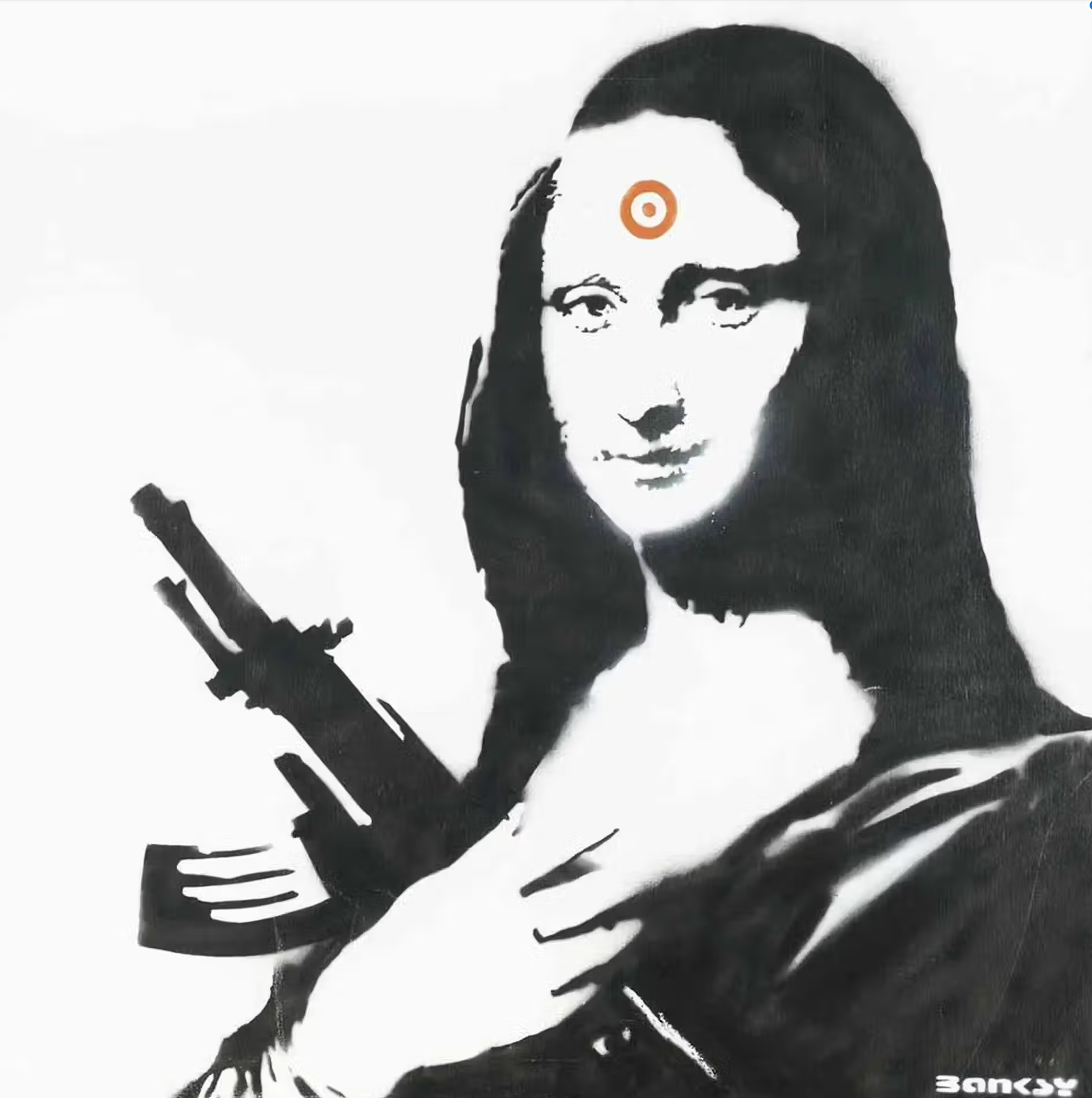 Mona Lisa With AK47 © Banksy 2000