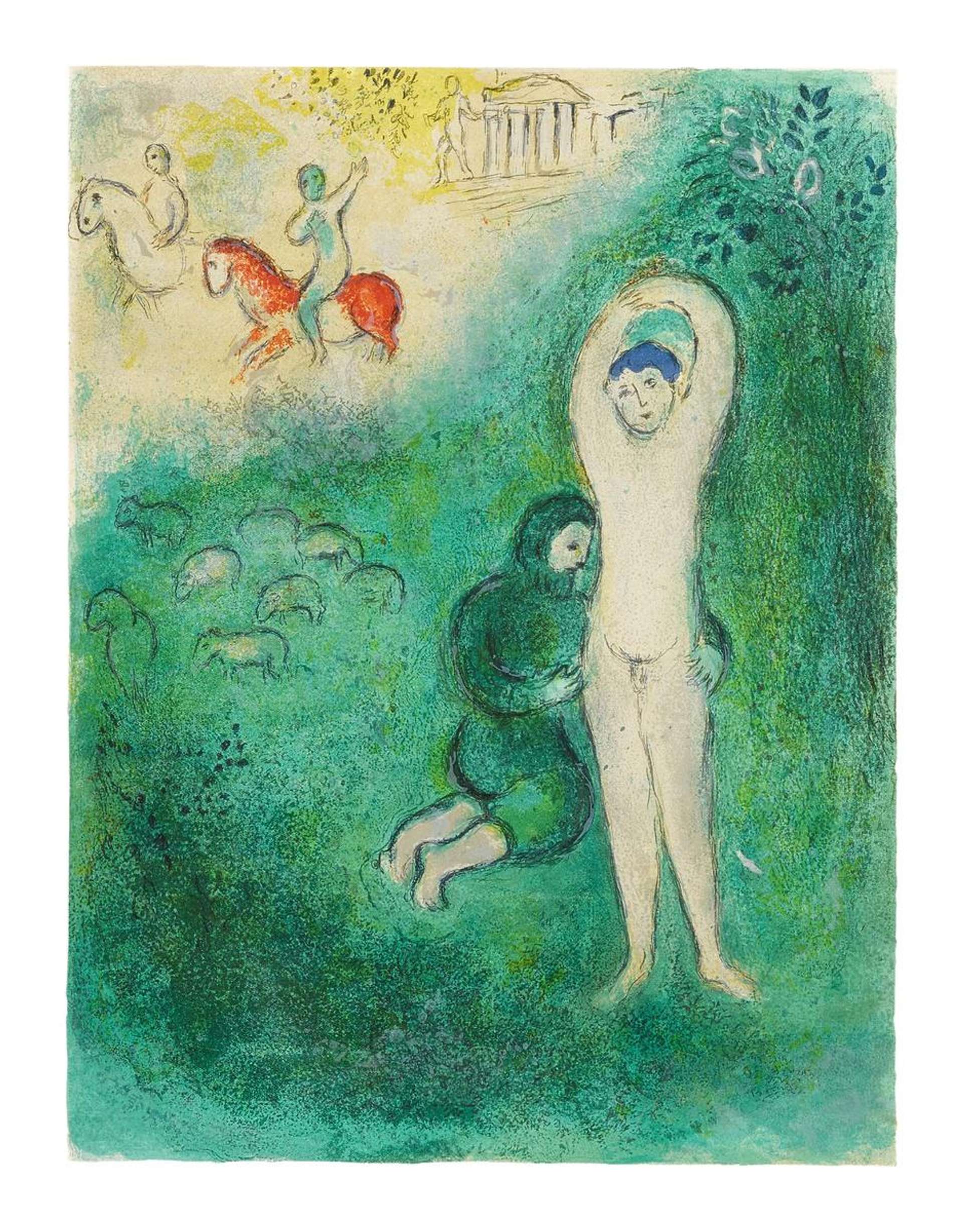 Daphnis And Gnathon - Signed Print by Marc Chagall 1961 - MyArtBroker