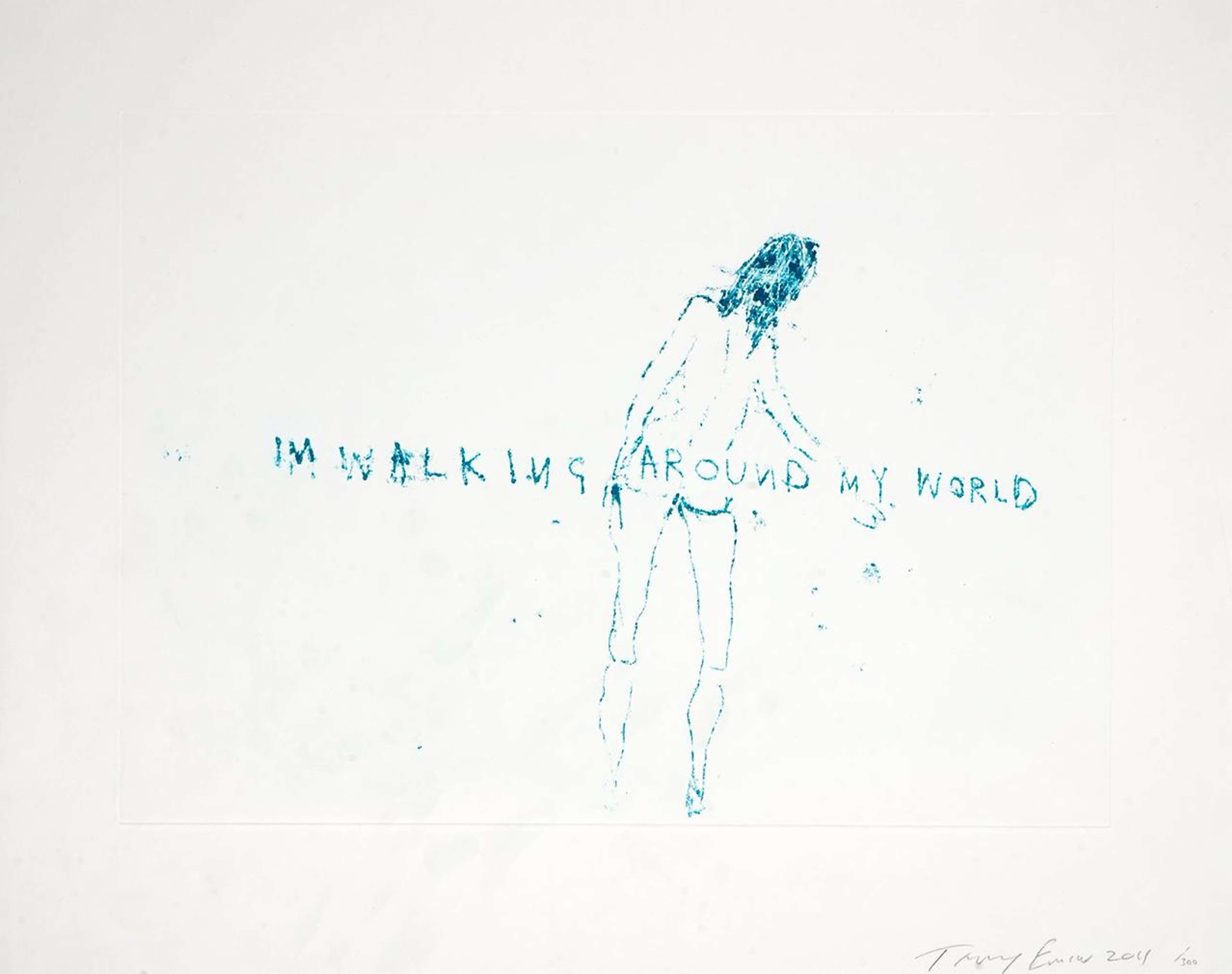 Walking Around My World - Signed Print by Tracey Emin 2011 - MyArtBroker