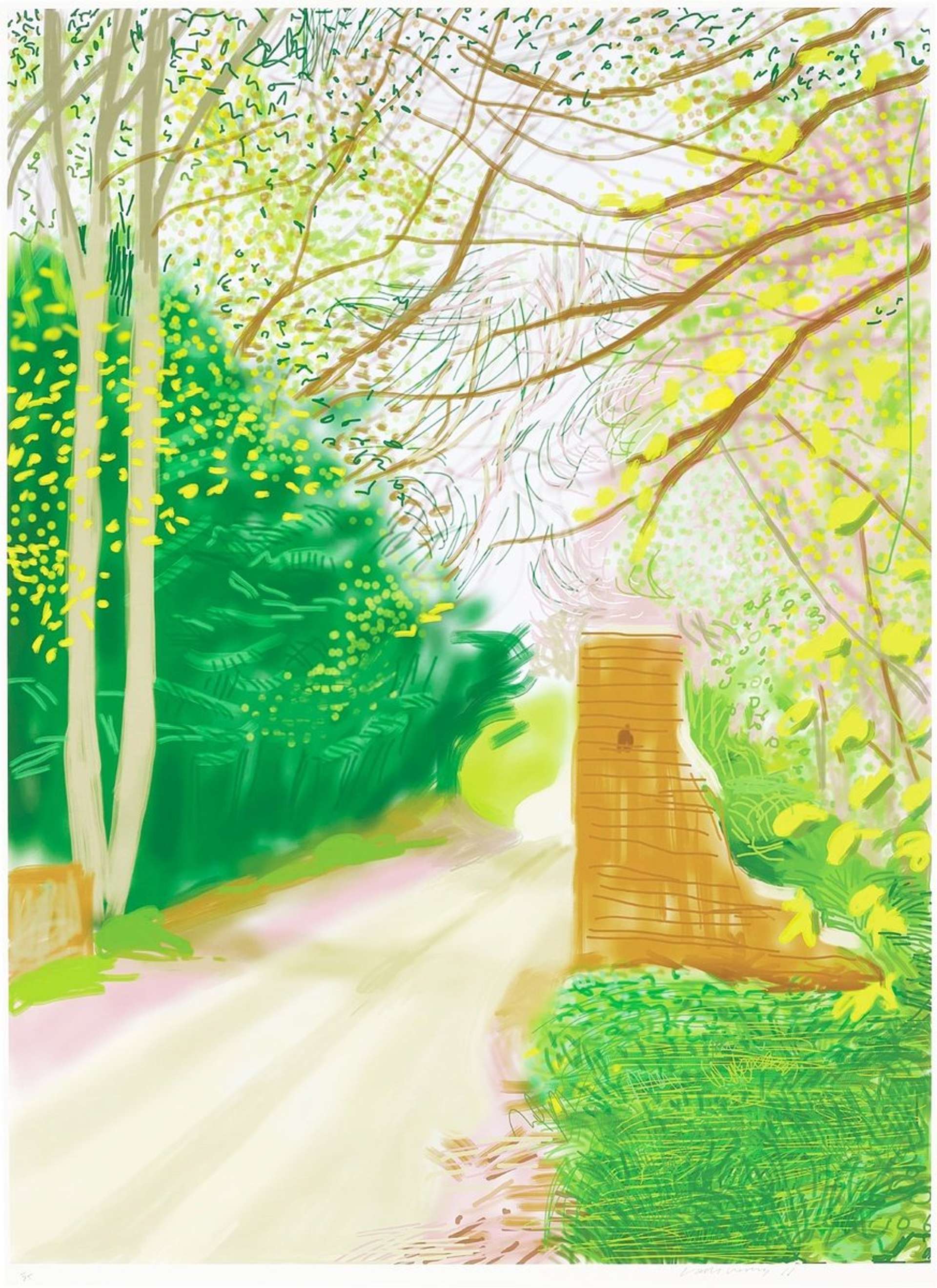 The Arrival Of Spring In Woldgate East Yorkshire 17th April 2011 by David Hockney