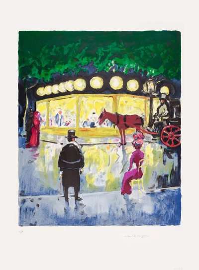 Le Carrousel (De Champs Élysées) - Signed Print by Kees Van Dongen 1963 - MyArtBroker