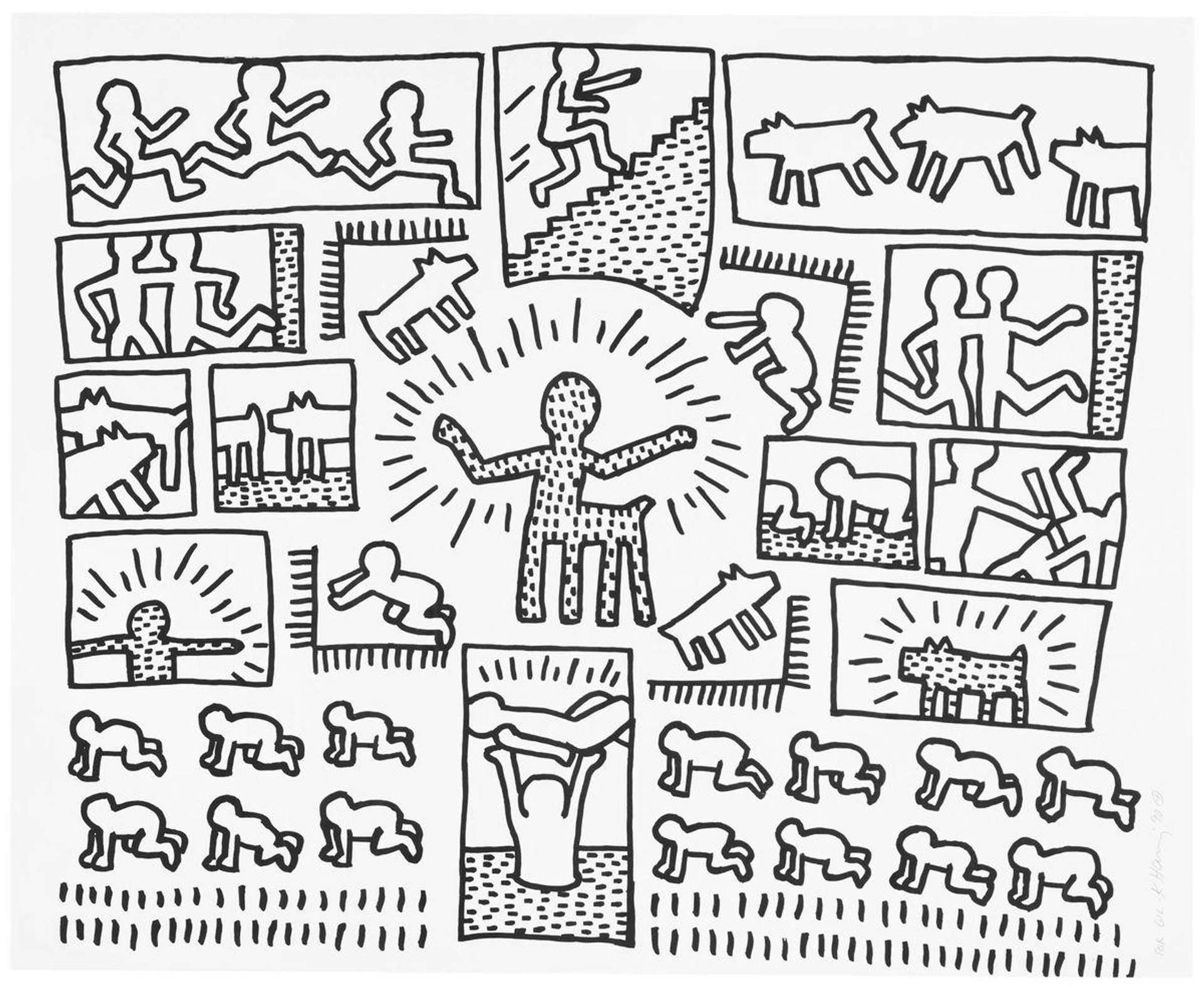 The Blueprint Drawings 10 by Keith Haring