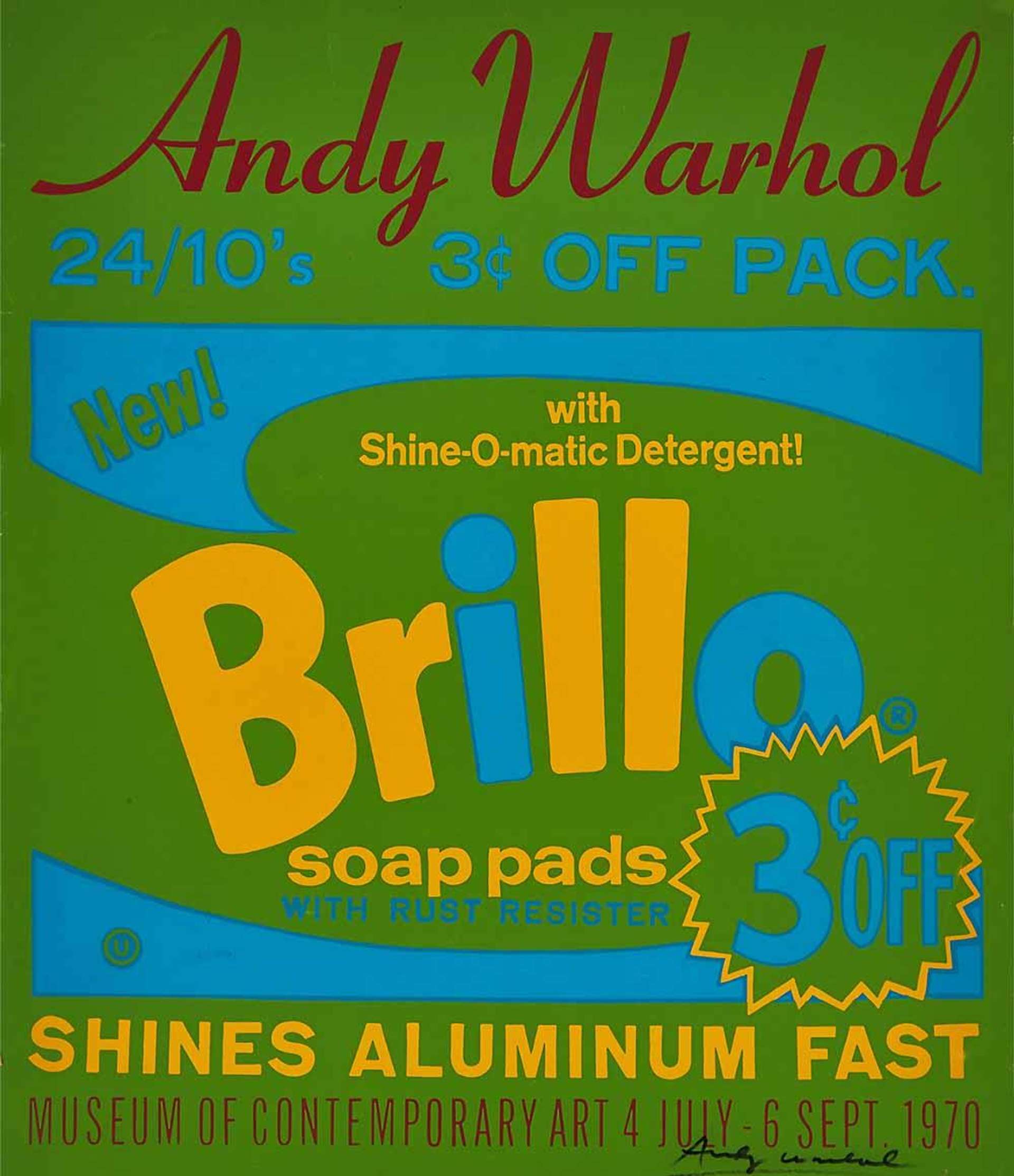 Brillo Soap Pads, Pasadena Art Museum Poster by Andy Warhol - MyArtBroker
