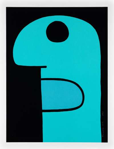 Black And Blue - Signed Print by Thierry Noir 2014 - MyArtBroker