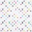 Monogram (multicolour, white) - Signed Print