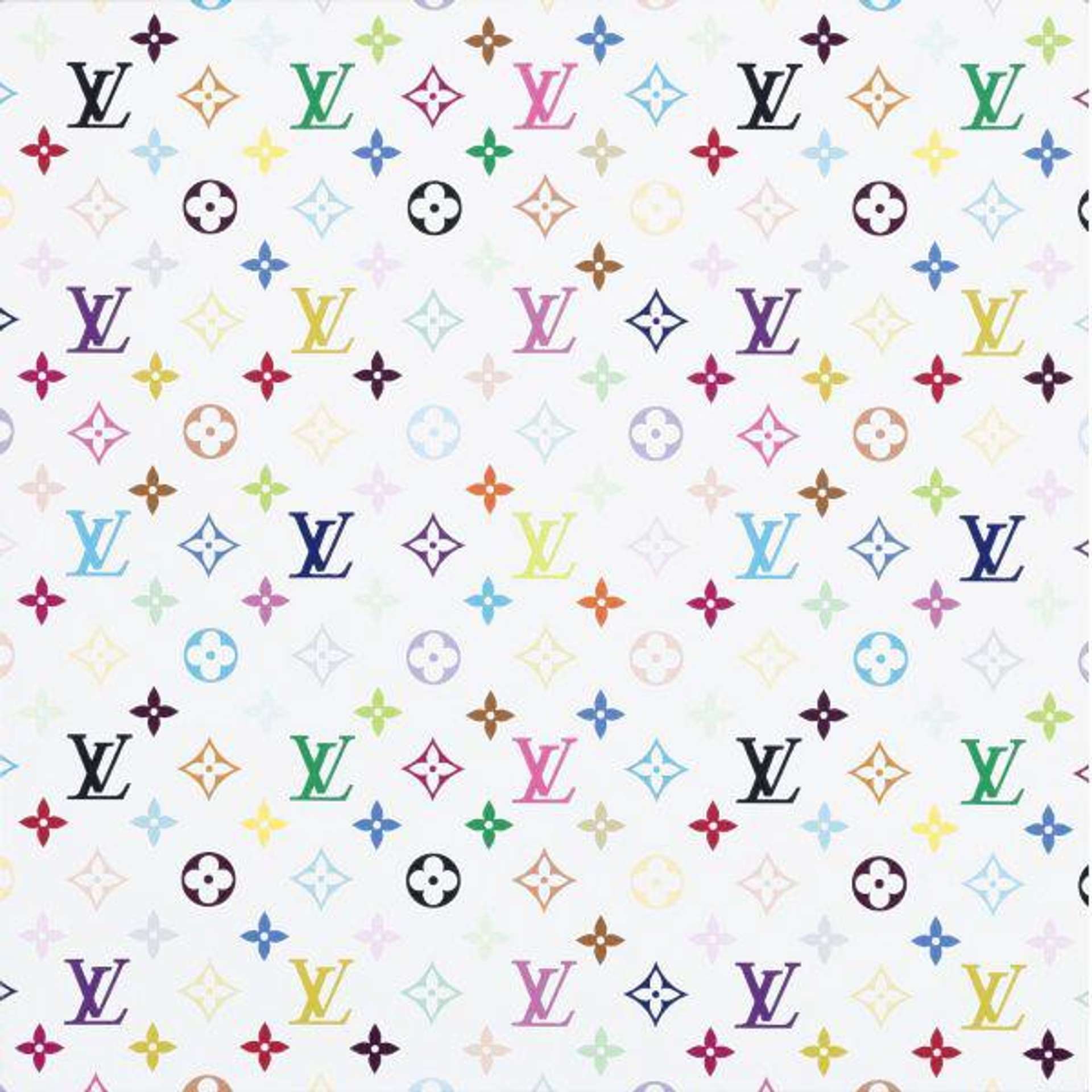 Monogram (multicolour, white) - Signed Print by Takashi Murakami 2007 - MyArtBroker