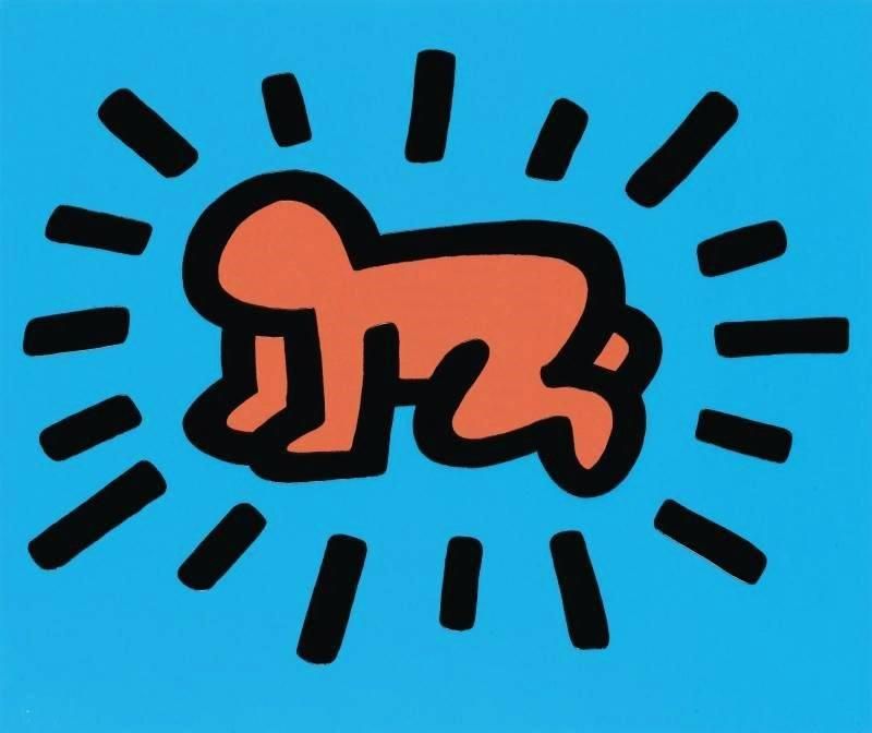 Keith HARING Signed - RADIANT BABY - buy Certificate (Keith Haring Lithograph, Haring Art)