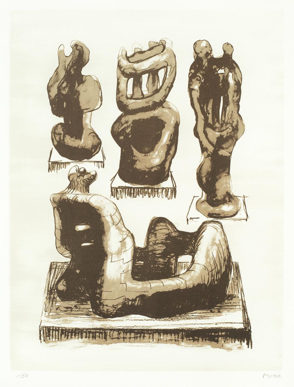 Henry Moore Ideas For Wood Sculpture (Signed Print) 1973 | MyArtBroker