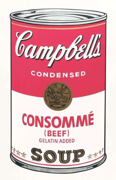 Andy Warhol: Campbell’s Soup I, Beef Consomme (F. & S. II.52) - Signed Print