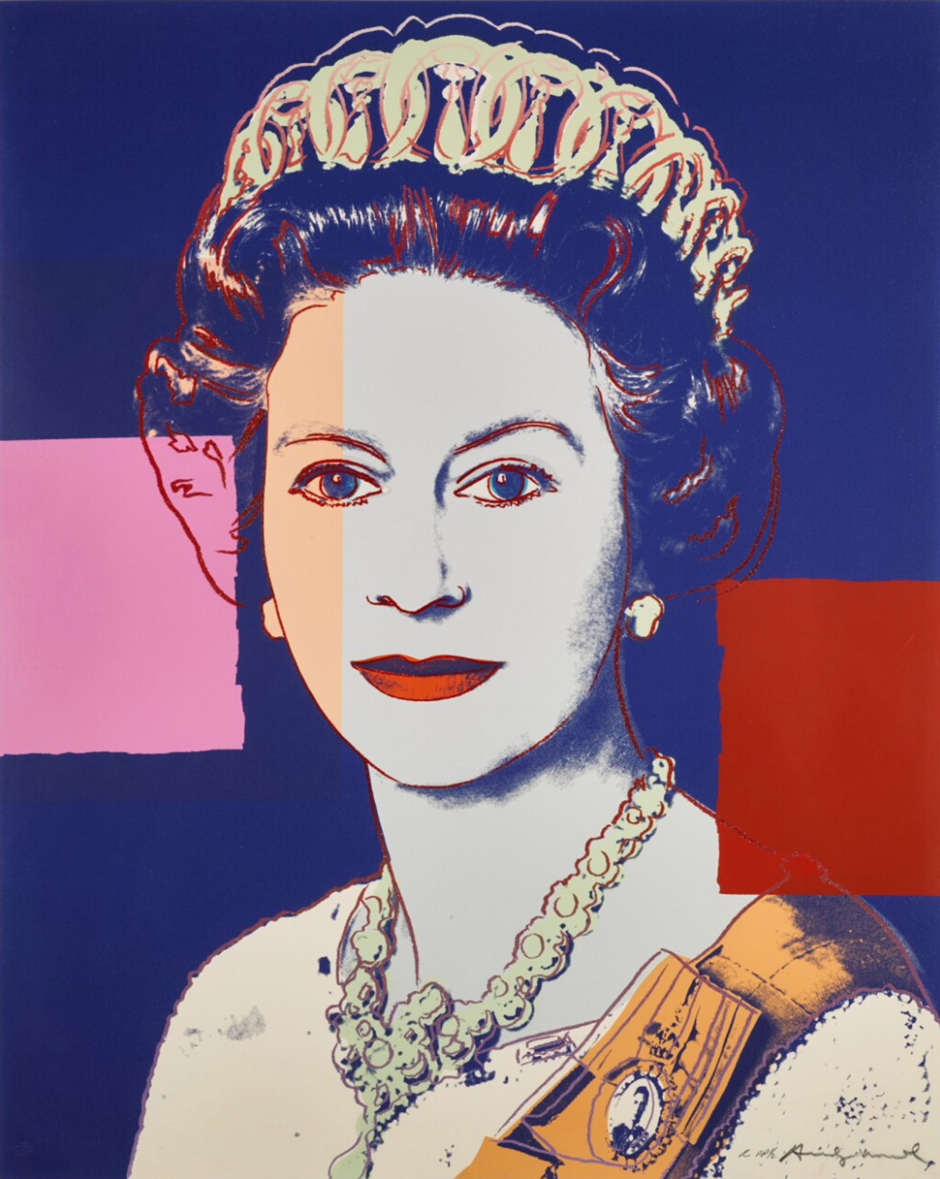 Queen Elizabeth II of the United Kingdom (F. & S. II.337A) by Andy Warhol
