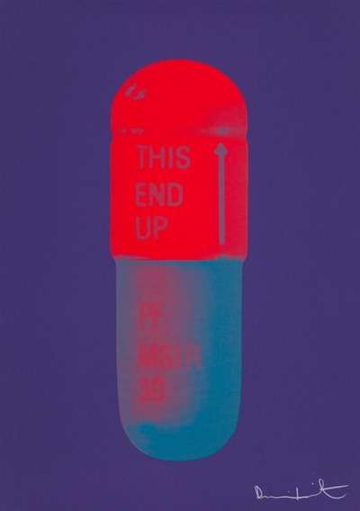 The Cure (violet, electric red, powder blue) - Signed Print by Damien Hirst 2014 - MyArtBroker