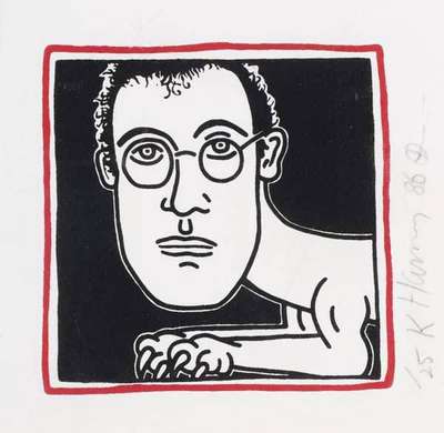 Self Portrait - Signed Print by Keith Haring 1985 - MyArtBroker