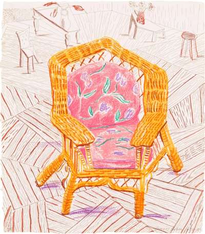 Number One Chair - Signed Print by David Hockney 1986 - MyArtBroker