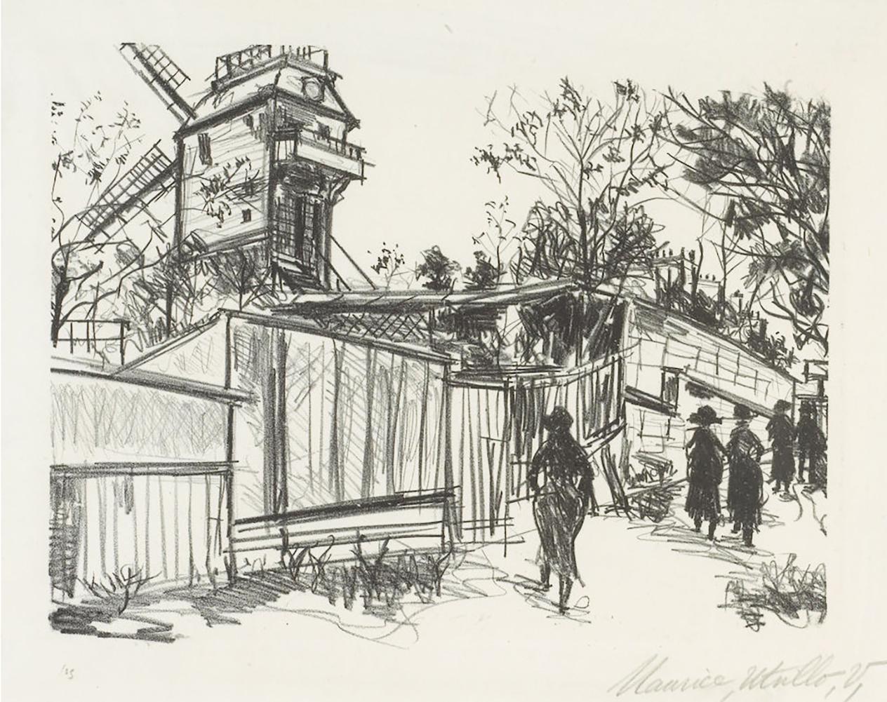 Maurice Utrillo Le Moulin Rouge (Signed Print) 1920 | MyArtBroker