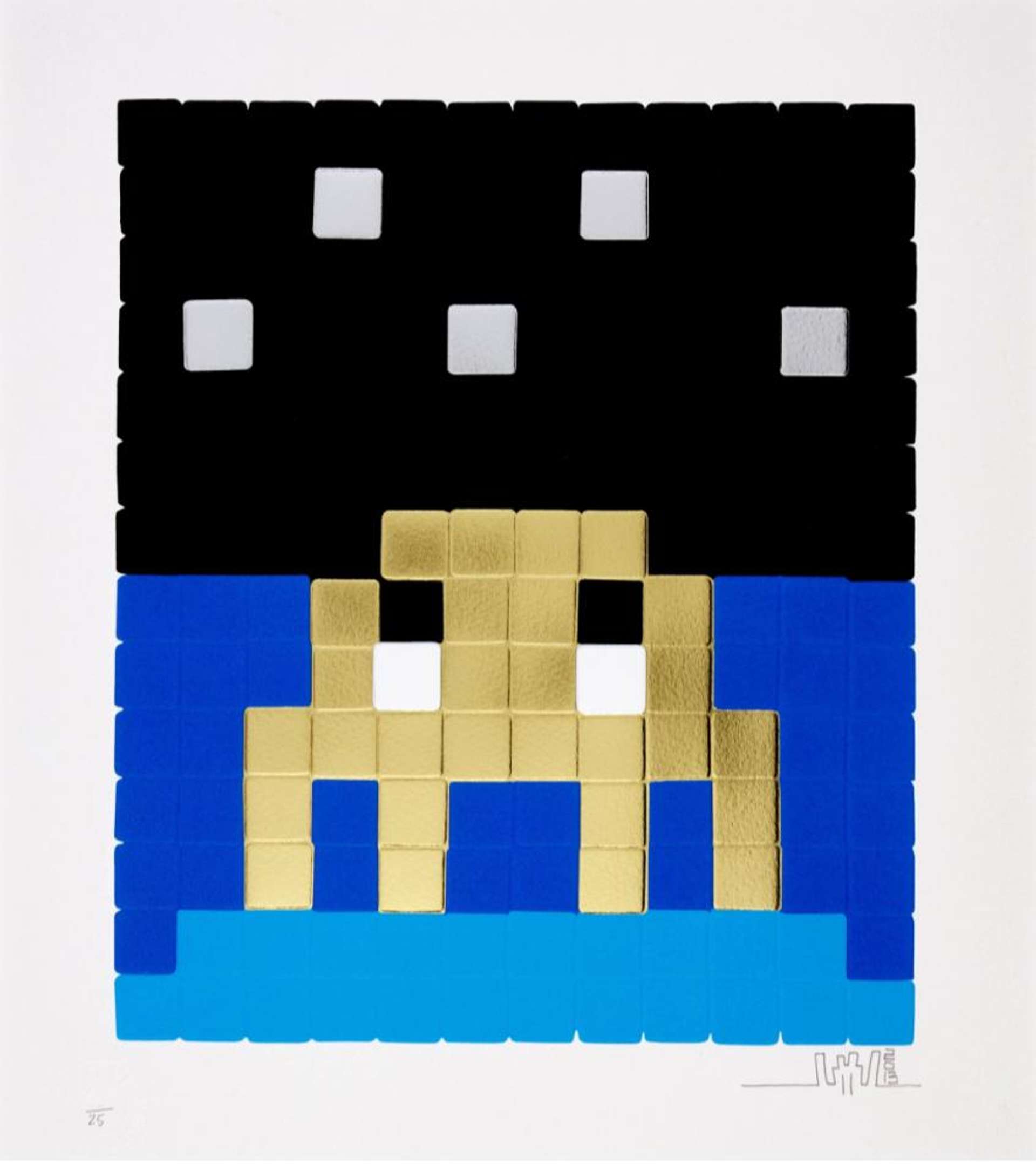 Space One (gold) - Signed Print by Invader 2019 - MyArtBroker
