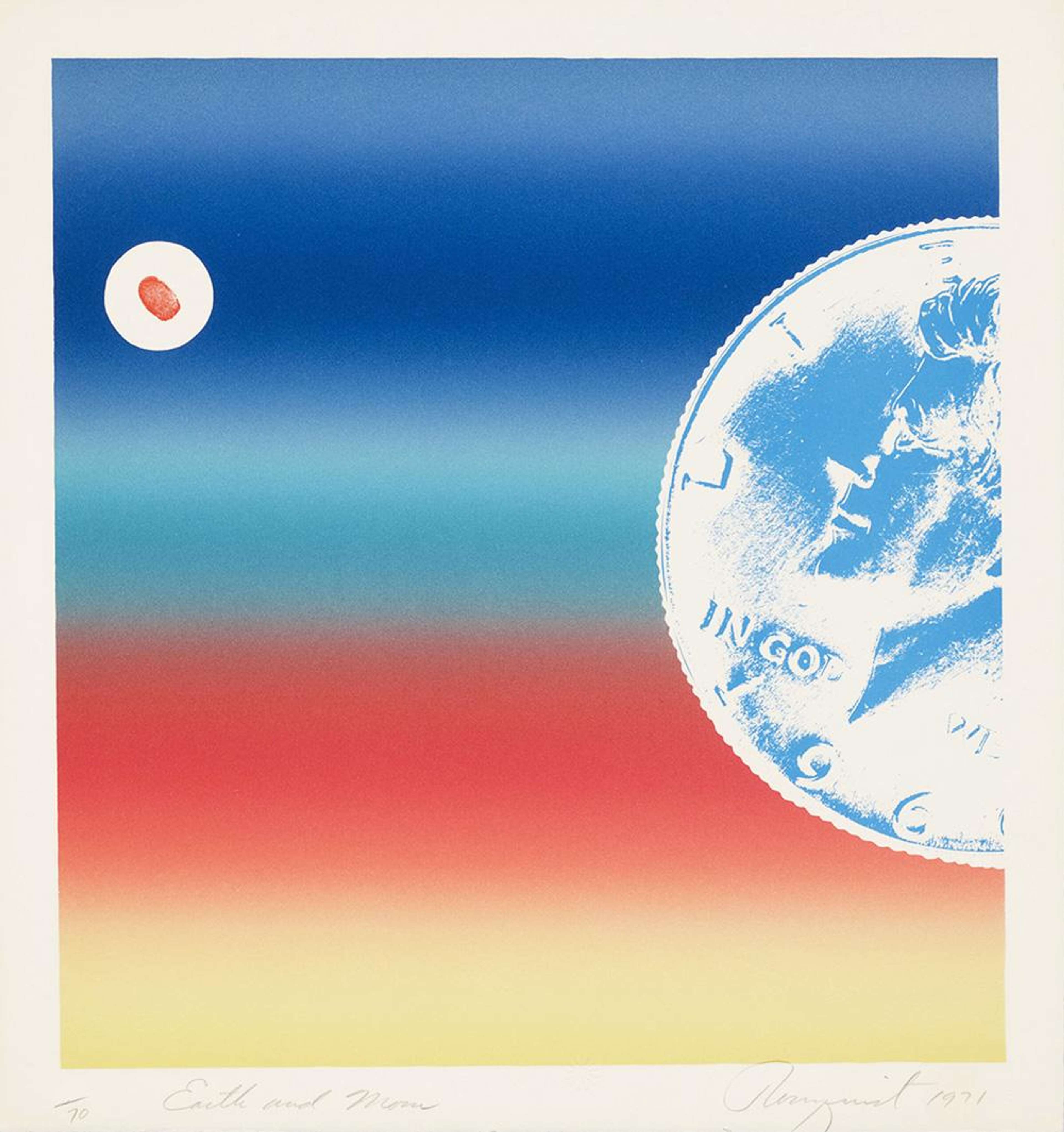 Earth And Moon - Signed Print by James Rosenquist 1971 - MyArtBroker