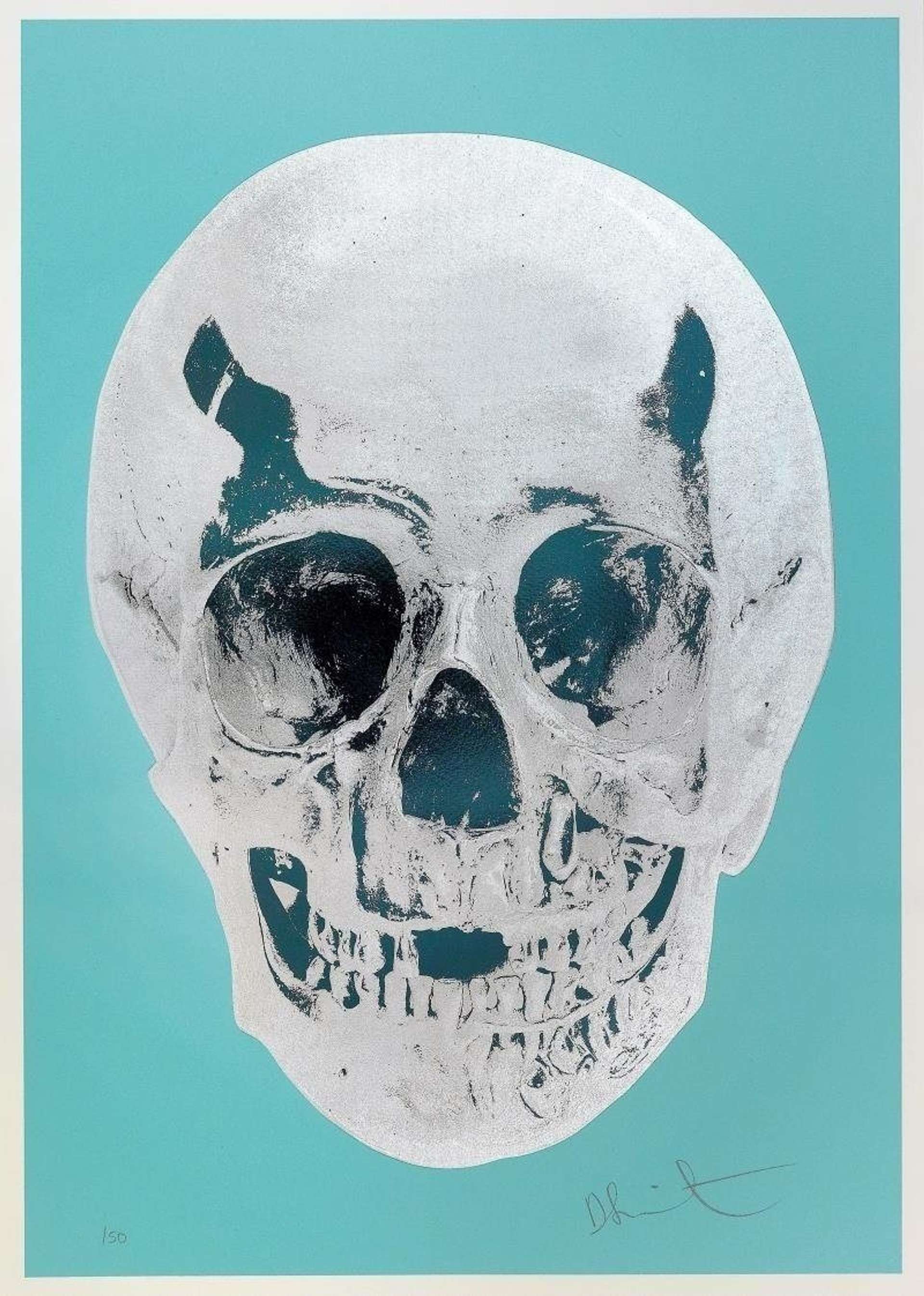 Till Death Do Us Part (heavenly peppermint green, silver gloss, racing green) by Damien Hirst