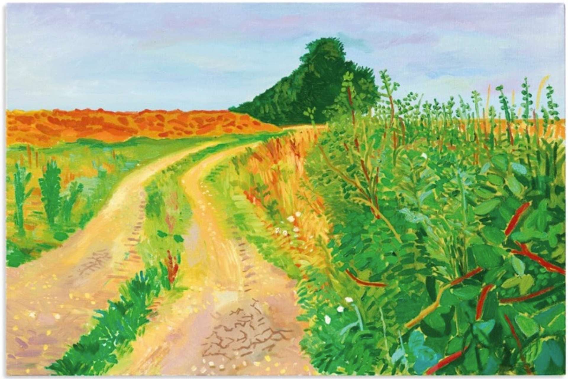 Rudston To Sledmere, August by David Hockney - Christie's 2024