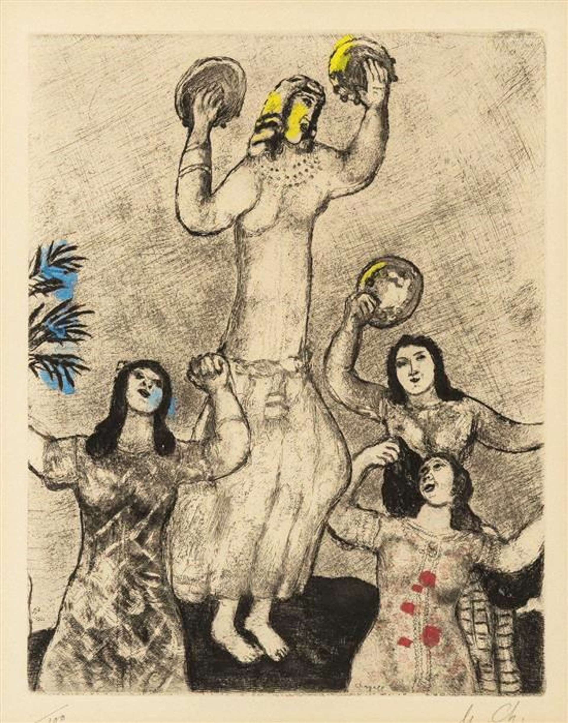Dance Of Miriam (La Bible) - Signed Print by Marc Chagall 1958 - MyArtBroker