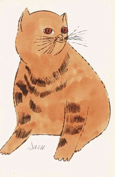 Andy Warhol: Cats Named Sam IV 61 - Unsigned Print