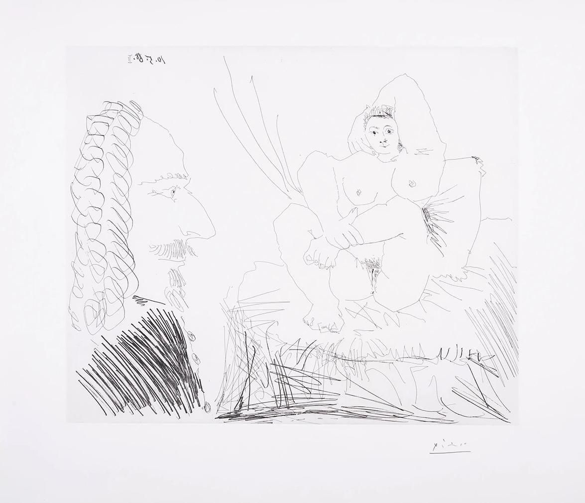 Pablo Picasso Faune Dévoilant Une Femme (Signed Print) 1939