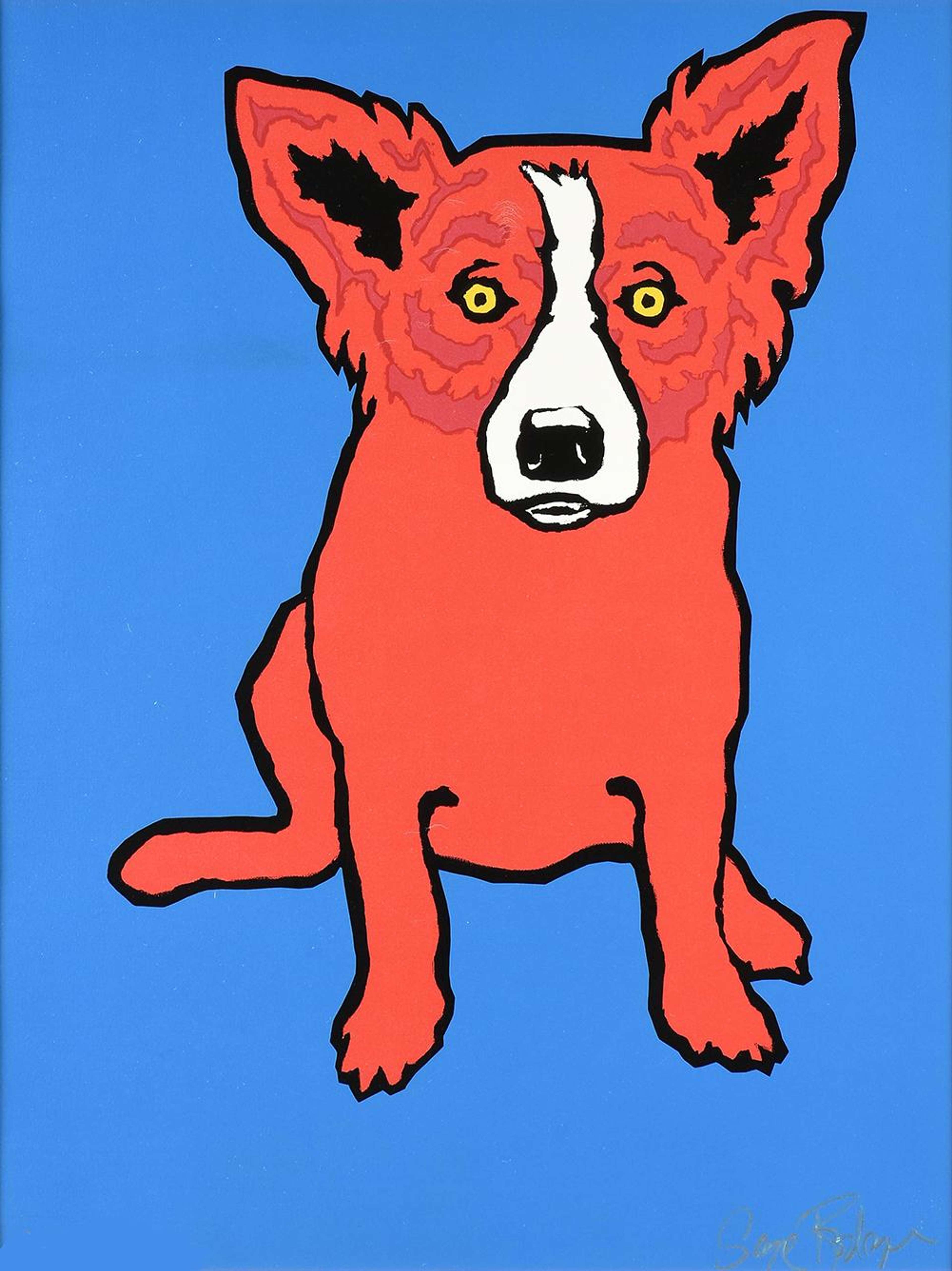 Red Dog - Signed Print by George Rodrigue 1992 - MyArtBroker