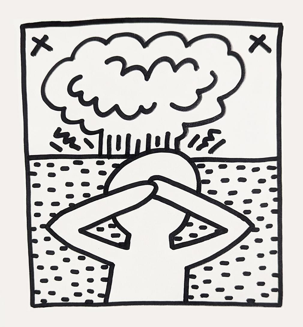 Keith Haring Drawings For Atomic Book III (Signed Work on Paper