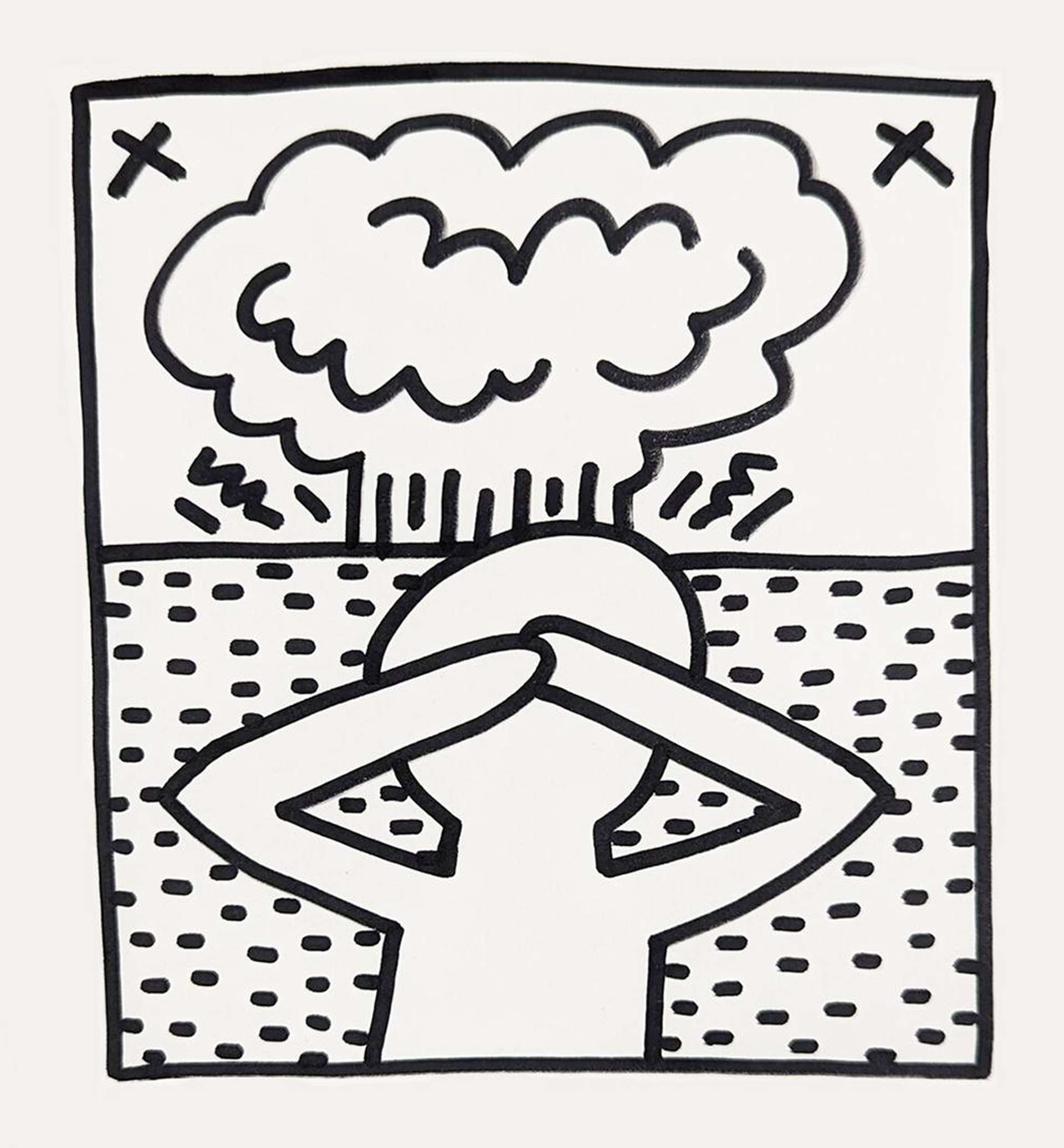 Drawings For Atomic Book III - Signed Work on Paper by Keith Haring 1983 - MyArtBroker