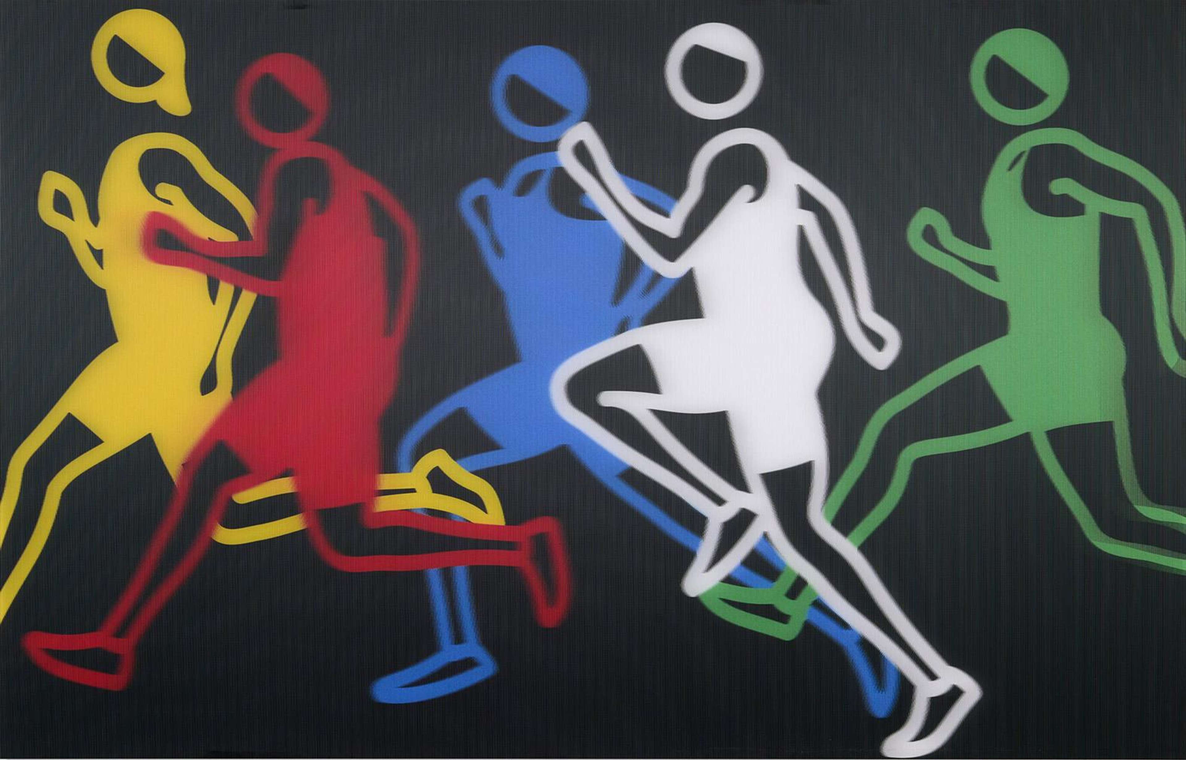 Men Sprinters 3 - Signed Print by Julian Opie 2024 - MyArtBroker