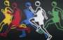 Julian Opie: Men Sprinters 3 - Signed Print