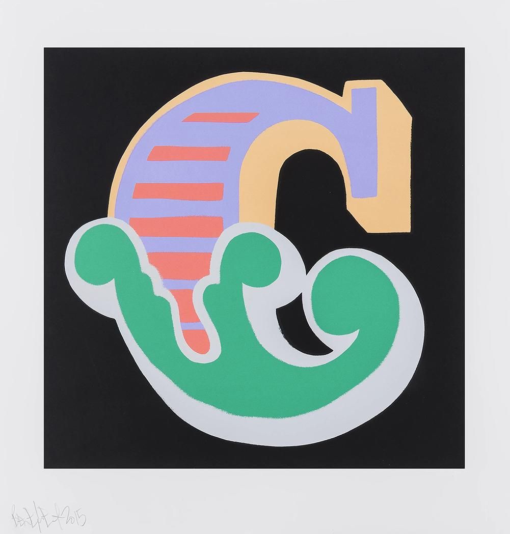 ベン・アイン　直筆サイン『O-pink』シルクスクリーン 2015年 0127A Ben Eine Letter X (pink) (Signed Print) 2015 | For Sale