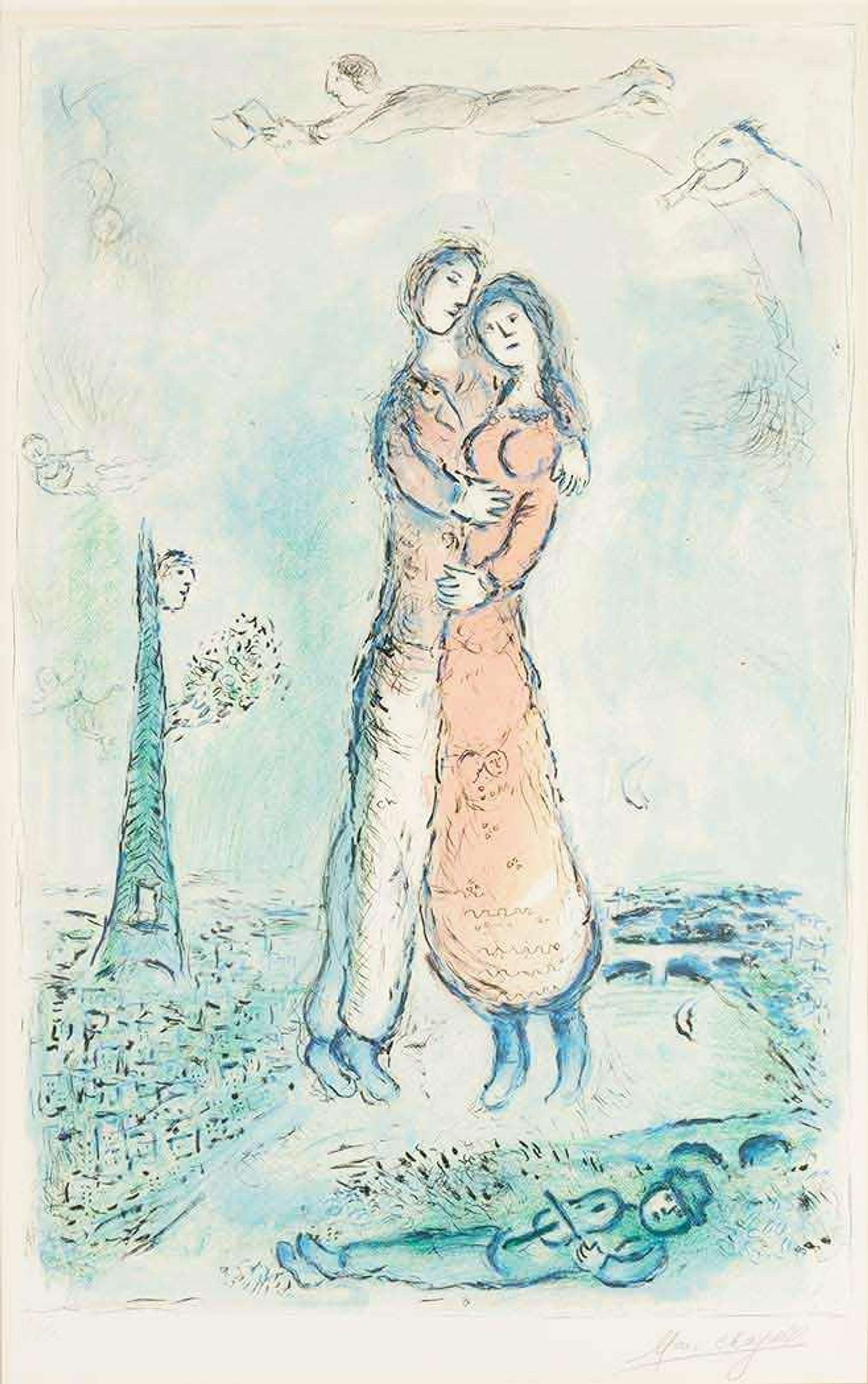 La Joie - Signed Print by Marc Chagall 1980 - MyArtBroker