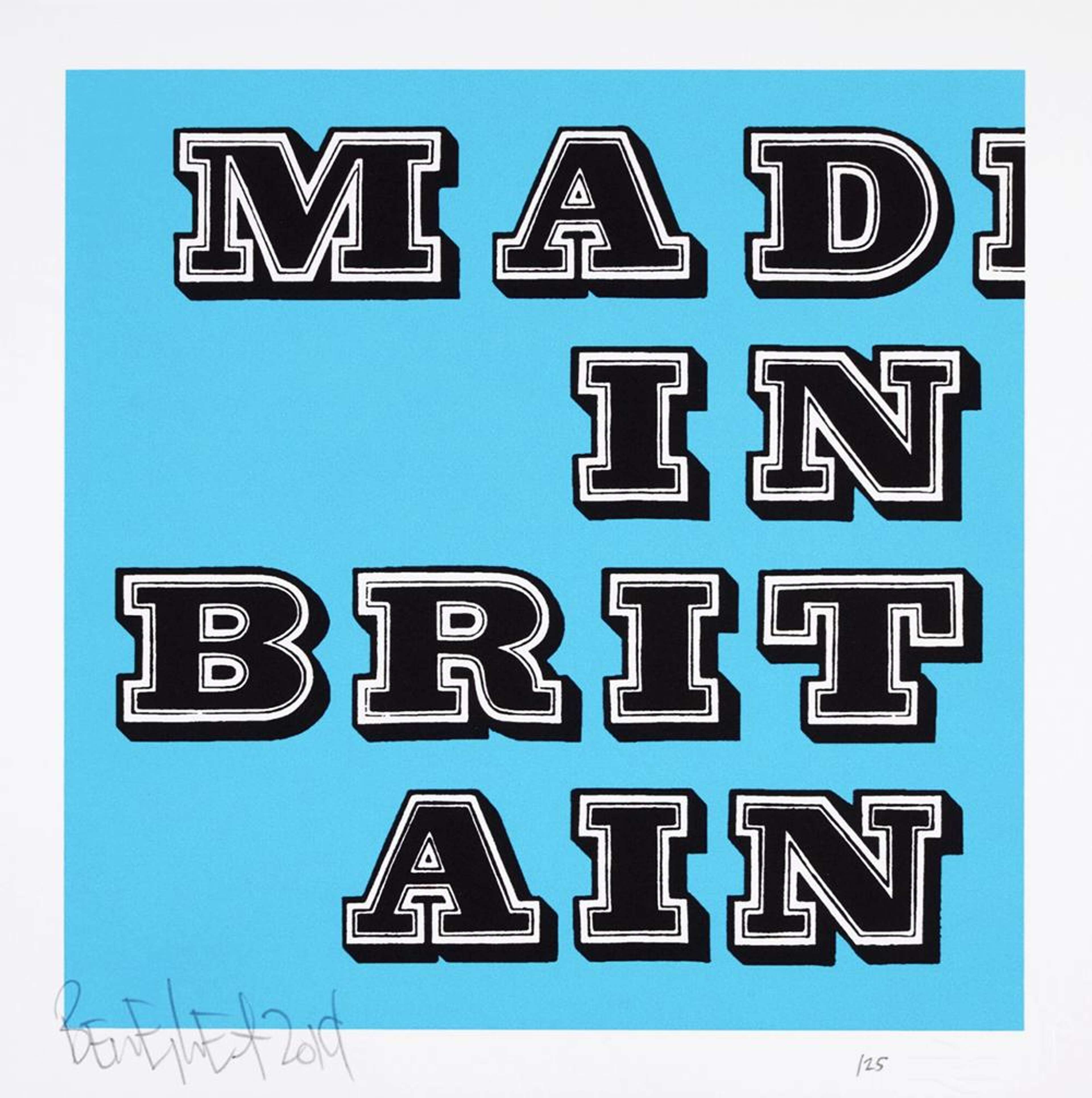 Mad In Britain (blue) - Signed Print by Ben Eine 2019 - MyArtBroker