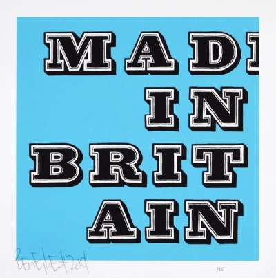 Mad In Britain (blue) - Signed Print by Ben Eine 2019 - MyArtBroker