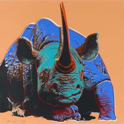 Black Rhinoceros (F. & S. II.301) - Signed Print by Andy Warhol 1983 - MyArtBroker