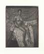 Mickalene Thomas: Portrait Of Marie Sitting In Black And White - Signed Print